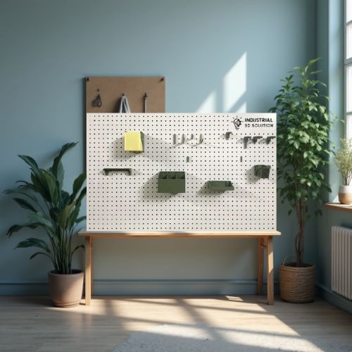 Premium Metal Pegboard Panel (195cm x 68.5cm, 6.34mm Hole Diameter)